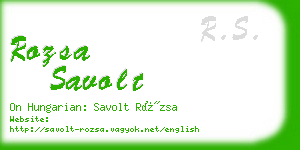 rozsa savolt business card